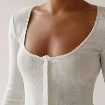 DSORVICD Women Y2k 2 Piece Outfit Fashion Round Neck Long Sleeve Crop Top Low Waist Slim Fit Shorts Set Trendy Two Piece Suit