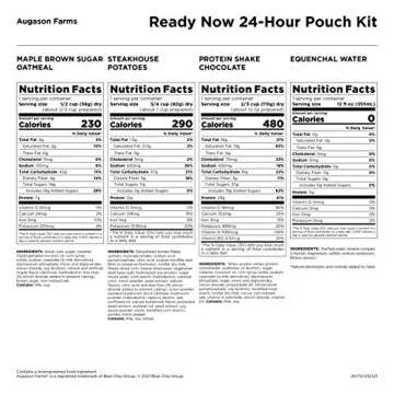 Augason Farms Ready Now Emergency Food Supply with Steakhouse Potatoes | Includes Emergency Water and Utensils | Prep-in-Pouch Meals | Camping Mess Kit | 25-Year Shelf Life