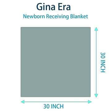 Gina Era Soft Flannel Baby Blankets, 100% Cotton 4 Pcs