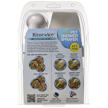 Rinse Ace 3 Way Pet Shower Sprayer - Easy Install & Versatile