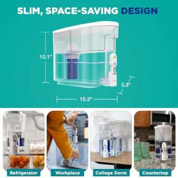 PUR PLUS 30-Cup Water Filter Dispenser for Healthy Hydration