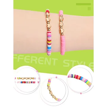 Sureio Colorful Heart Friendship Bracelets for Girls 24 Pcs