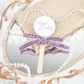 MAYREEL 3/8 Inch Dusty Purple Crushed Velvet Ribbon Lilac Vintage for Flower Bouquet Gift Wrapping Wedding Invitations Crafts Christmas Decorations Party 25 Yards