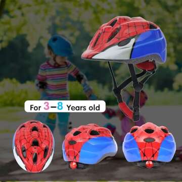 Atphfety Kids Helmet Set - Stylish Protective Gear for Ages 5-8