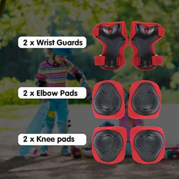 Atphfety Kids Helmet Set for Ages 5-8 with Protective Gear
