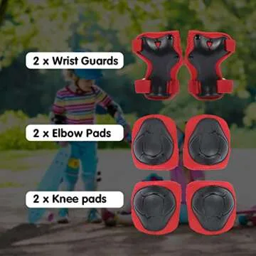 Atphfety Kids Helmet Set for Ages 5-8 with Protective Gear