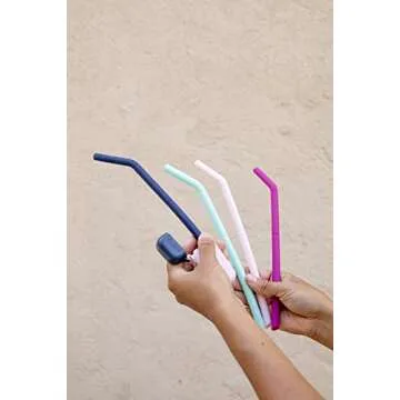 Ello Impact Silicone Fold & Store Straws with Carry Case