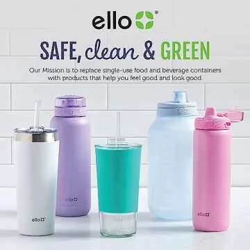Ello Impact Silicone Fold & Store Straws with Carry Case