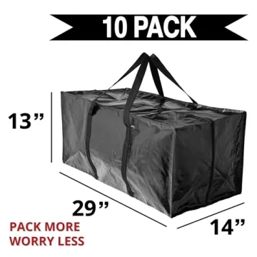 BAG - THAT! 10 Extra-Large Moving Bags for Durable Storage