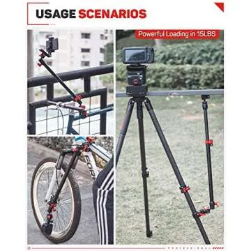 IFOOTAGE 32" Camera Support Arm, Spider Crab Telescoping Support Rod with Jaw Clamp & Ball Head, Tripod Support Arm for Stability, 1/4" & 3/8" Screw Compatible with Camera Slider, SA-32