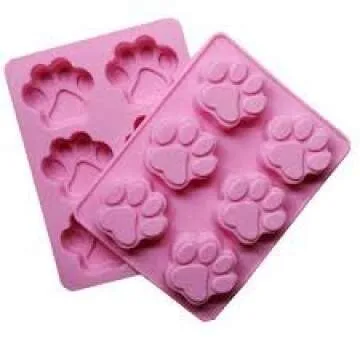 SET OF 3 PACK X Silicone DOG Pet Animal Paw Print Ice Cube Chocolate Soap Candle Tray Mold Party mak...
