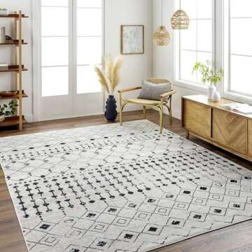 Mark&Day Washable Mary Global Area Rug, 7ft Cream
