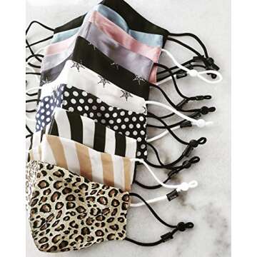 22Silk Mulberry Silk Face Mask Reusable & Adjustable Face Mask, 3D Chin Design for Flattering & Comfortable fit 6A Silk (Black)