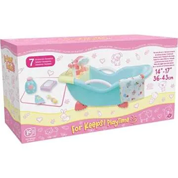 JC Toys Baby Doll Bath Set with Working Shower and Faucet