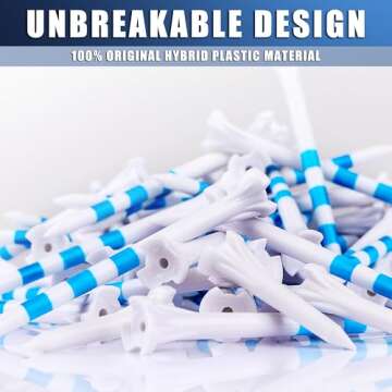 CHAMPKEY Premium 3 Prong Golf Tees for All Golfers