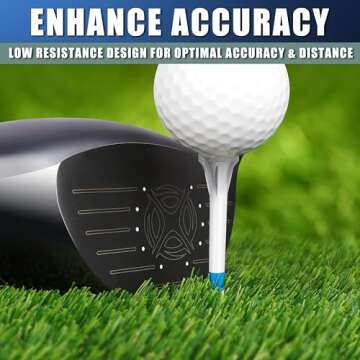 CHAMPKEY Premium 3 Prong Golf Tees for All Golfers