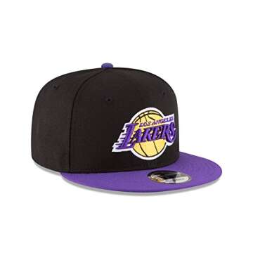 NBA Los Angeles Lakers Men's 9Fifty 2Tone Snapback Cap, One Size, Black