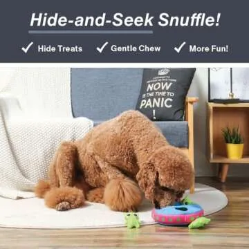 HugSmart Pet – Space Paws UFO | Squeaky Hide and Seek Plush Dog Toys | Cute Interactive Plush Puzzle Toys for Small Medium Dogs