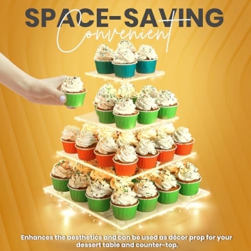 Utopia Home LED Acrylic Cupcake Stand for Events