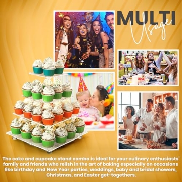 Utopia Home LED Acrylic Cupcake Stand for Events