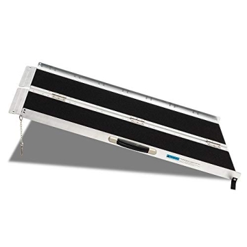 Mefeir 4' Wheelchair Ramp - Portable, Aluminum, Safe for All Mobility Needs
