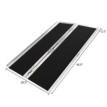 Mefeir Portable 4' Wheelchair Ramp for Home and Vehicles