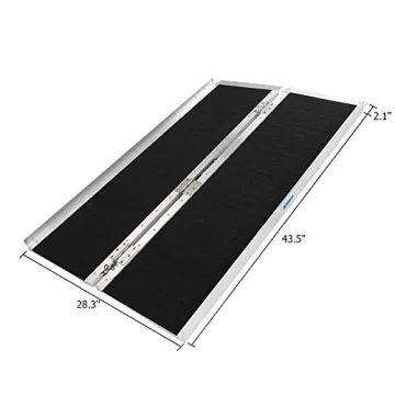 Mefeir Portable 4' Wheelchair Ramp for Home and Vehicles