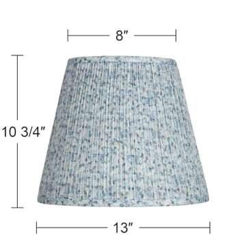 Set of 2 Floral Lamp Shades with Finial and Harp