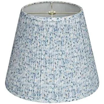 Set of 2 Floral Lamp Shades with Finial and Harp