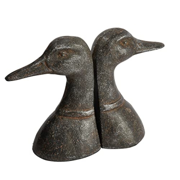 Stylish Distressed Duck Head Bookends for Rustic Decor