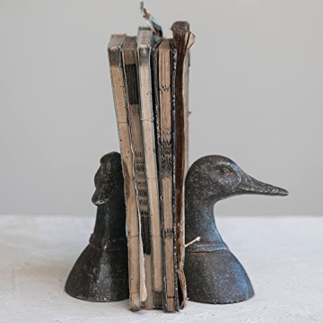 Stylish Distressed Duck Head Bookends for Rustic Decor