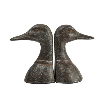 Stylish Distressed Duck Head Bookends for Rustic Decor