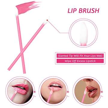 263 Pieces Makeup Applicators - Versatile, Pink Set for All