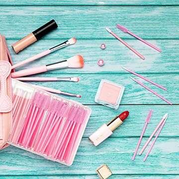 263 Pieces Makeup Applicators - Versatile, Pink Set for All