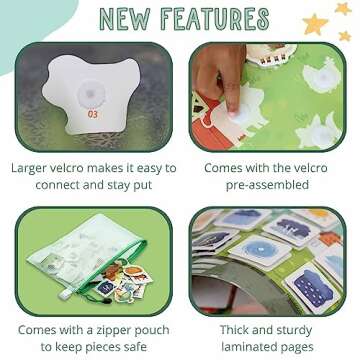 SpiritnSprout Montessori Sensory Busy Book for Toddlers 1-3 Preschool Farm Velcro Puzzles for Quiet Time Busy Farm Book for Learning & Travel Activities for Toddlers