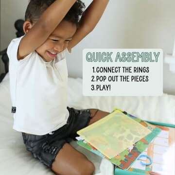 SpiritnSprout Montessori Sensory Busy Book for Toddlers 1-3 Preschool Farm Velcro Puzzles for Quiet Time Busy Farm Book for Learning & Travel Activities for Toddlers