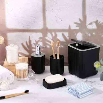 Hosuly 9 Pcs Stylish Bathroom Accessory Set for Home