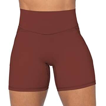 Sunzel No Front Seam Biker Shorts with Pockets