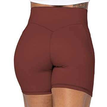 Sunzel No Front Seam Biker Shorts with Pockets