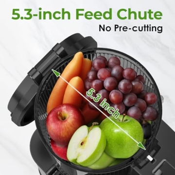350W Slow Cold Press Juicer with 5.3" Chute