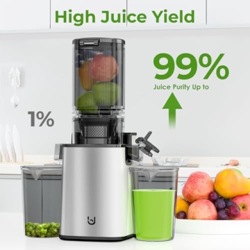 350W Slow Cold Press Juicer with 5.3" Chute