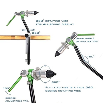 Maxcatch Rotary Fly Tying Vise Durable Adjustable Portable