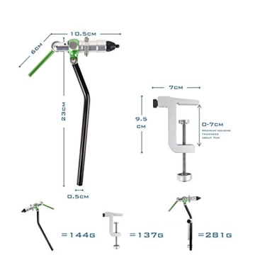 Maxcatch Rotary Fly Tying Vise Durable Adjustable Portable