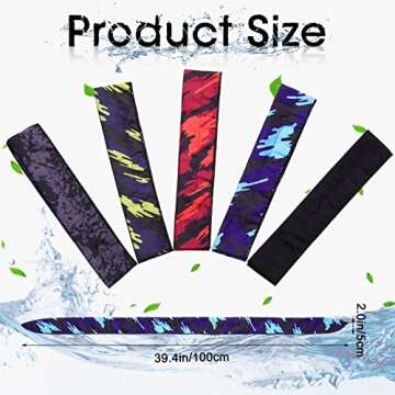 Tarpop Cooling Neck Wraps Cooling Bandana Neck Coolers for Hot Summer Ice Cooling Scarf Headband for Women Men Dog(15 Pcs)