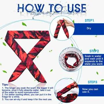 Tarpop Cooling Neck Wraps Cooling Bandana Neck Coolers for Hot Summer Ice Cooling Scarf Headband for Women Men Dog(15 Pcs)