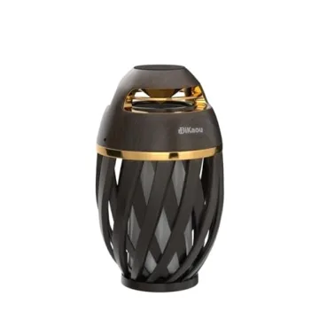 DIKAOU Portable Bluetooth Speaker Lamp with Flame Effect
