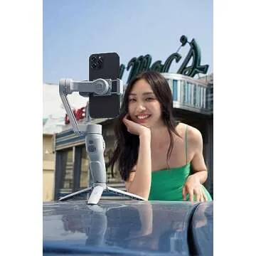 Zhiyun Smooth Q3 Combo, 3-Axis Phone Gimbal with Fill Light and Gimbal Bag, Portable & Foldable, Ges...