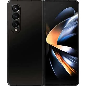 SAMSUNG Galaxy Z Fold 4 Factory Unlocked 256GB Phantom Black SM-F936U1 (Renewed)