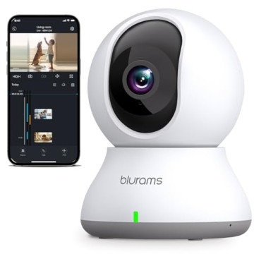 blurams 2K Indoor Security Camera with 360° Motion Tracking and App Access