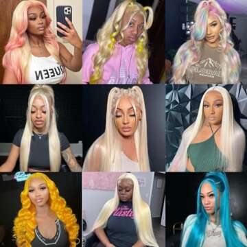 bunGiol 30 Inch Blonde Lace Front Wig Human Hair